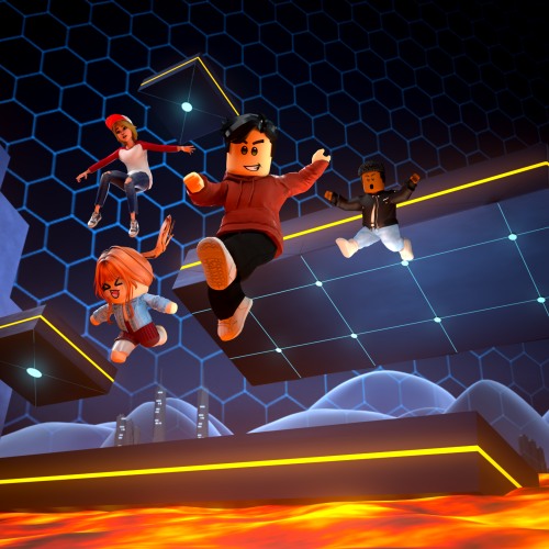 Avatares em imagem representativa da franquia Roblox.