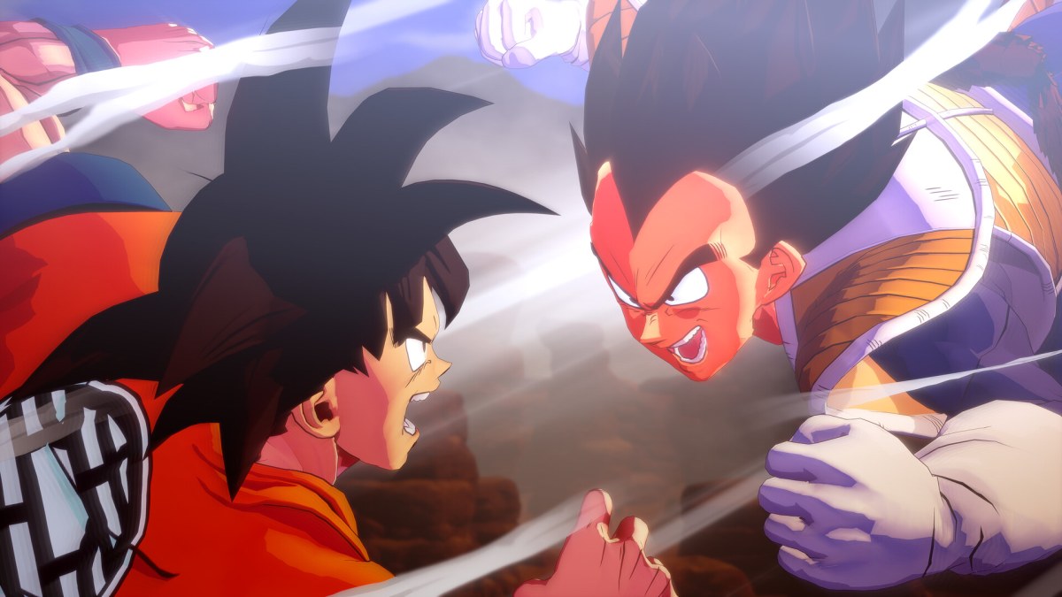 Official Dragon Ball Z Kakarot capture with exploration and characters