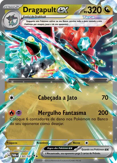 Dragapult ex card in Brazilian Portuguese