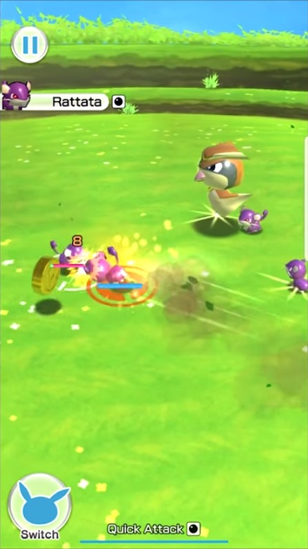 Battle against a boss in Pokémon Rumble Rush