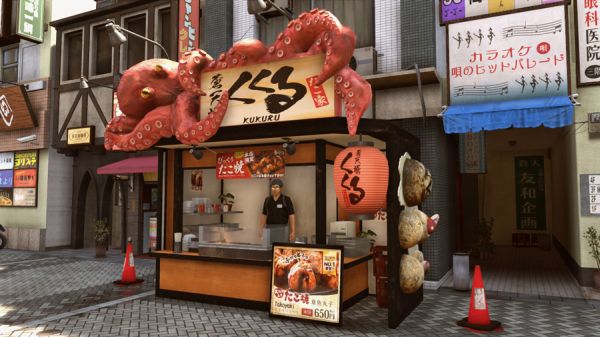 Kukuru takoyaki shop in Sotenbori in Yakuza Kiwami 2