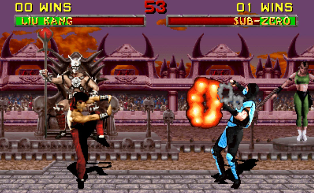Mortal Kombat character screen