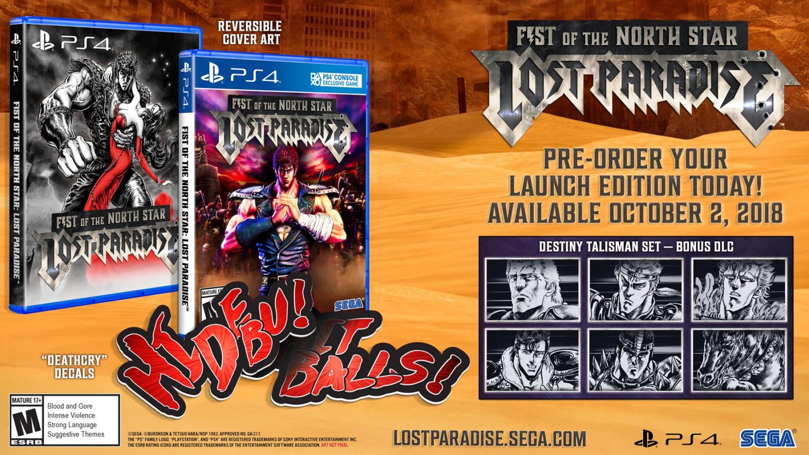 Image related to the article Physical Edition of Fist of the North Star: Lost Paradise Will Have a Reversible Cover with Japanese Artwork