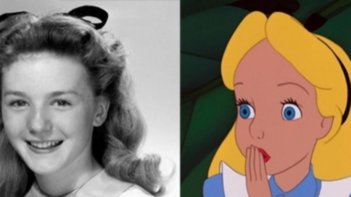Kathryn Beaumont alongside Alice, the character she returned to voice in Kingdom Hearts
