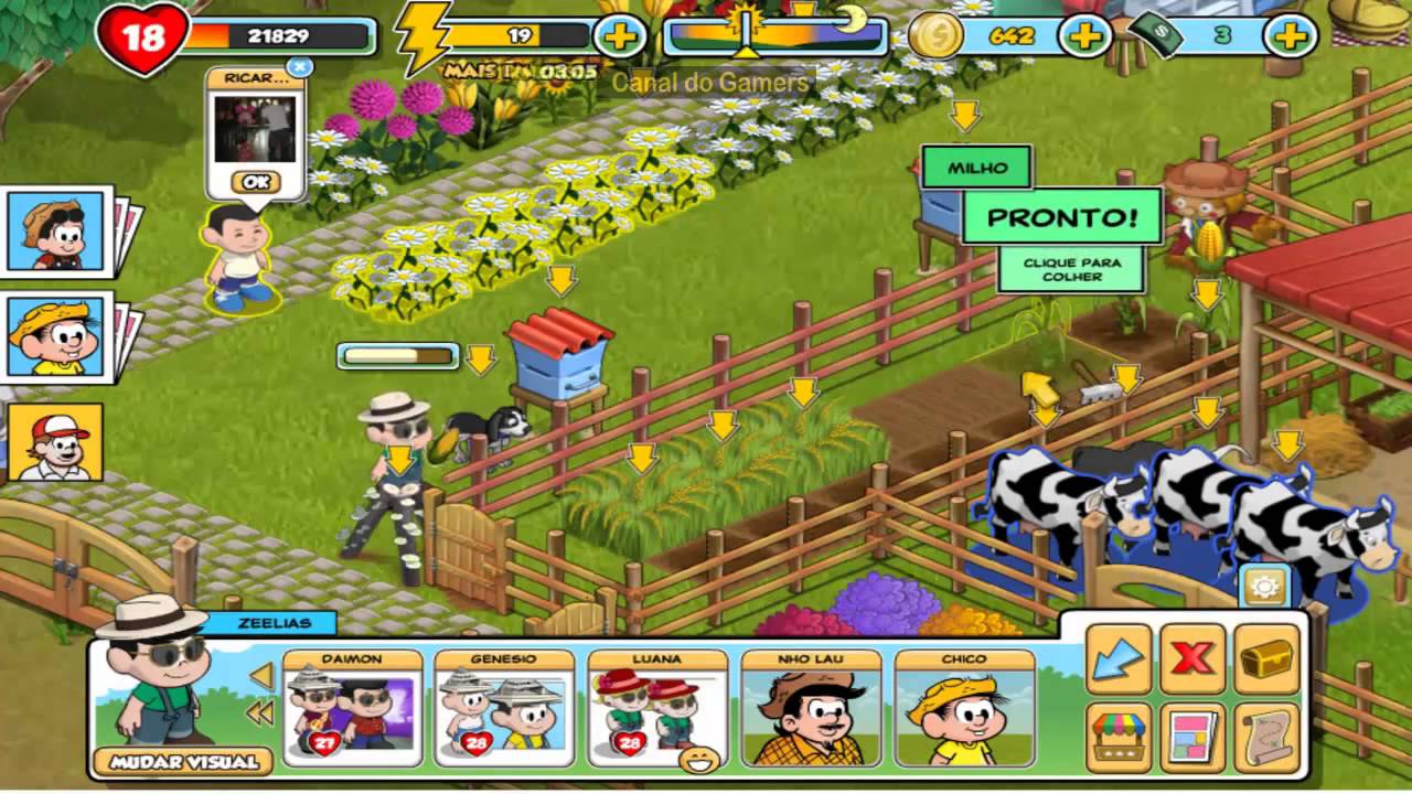 Image 4 from the section Turma do Chico Bento (Facebook and Orkut - 2012) in Meet the Official Monica's Gang Games