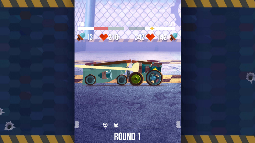 Build Combat Vehicles in the Fun Cats: Crash Arena Turbo Stars #1