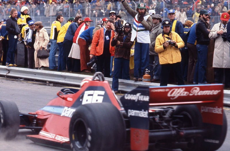 The Brabham-Alfa Romeo car driven by Nelson Piquet, October 8, 1978. From the Flickr collection.
