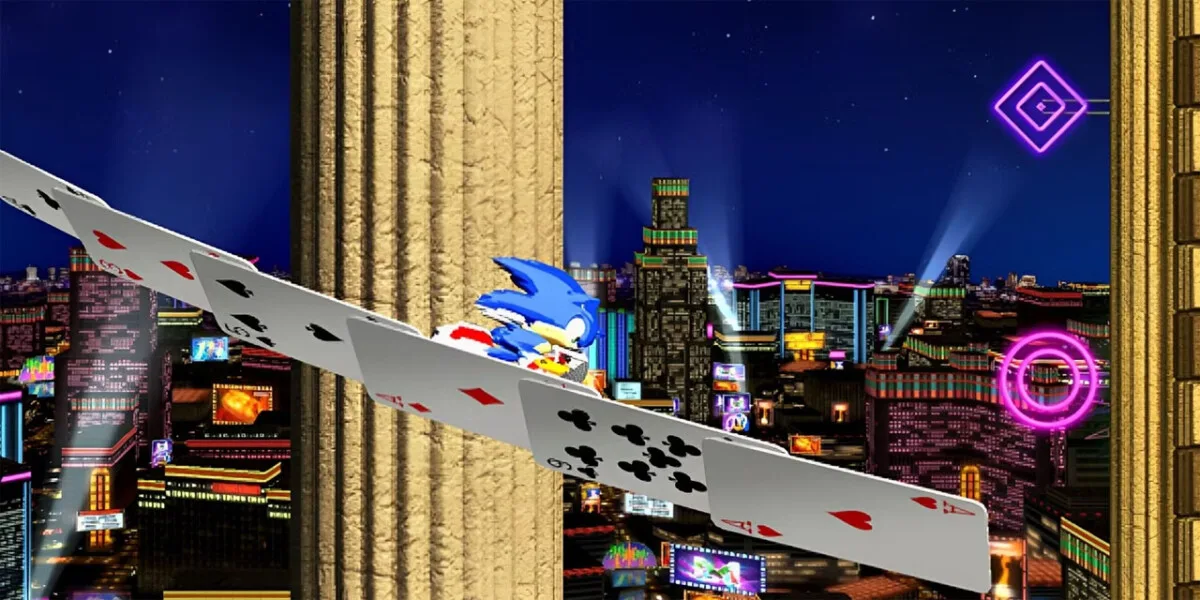 The tradition and history of casino stages in Sonic; see the list