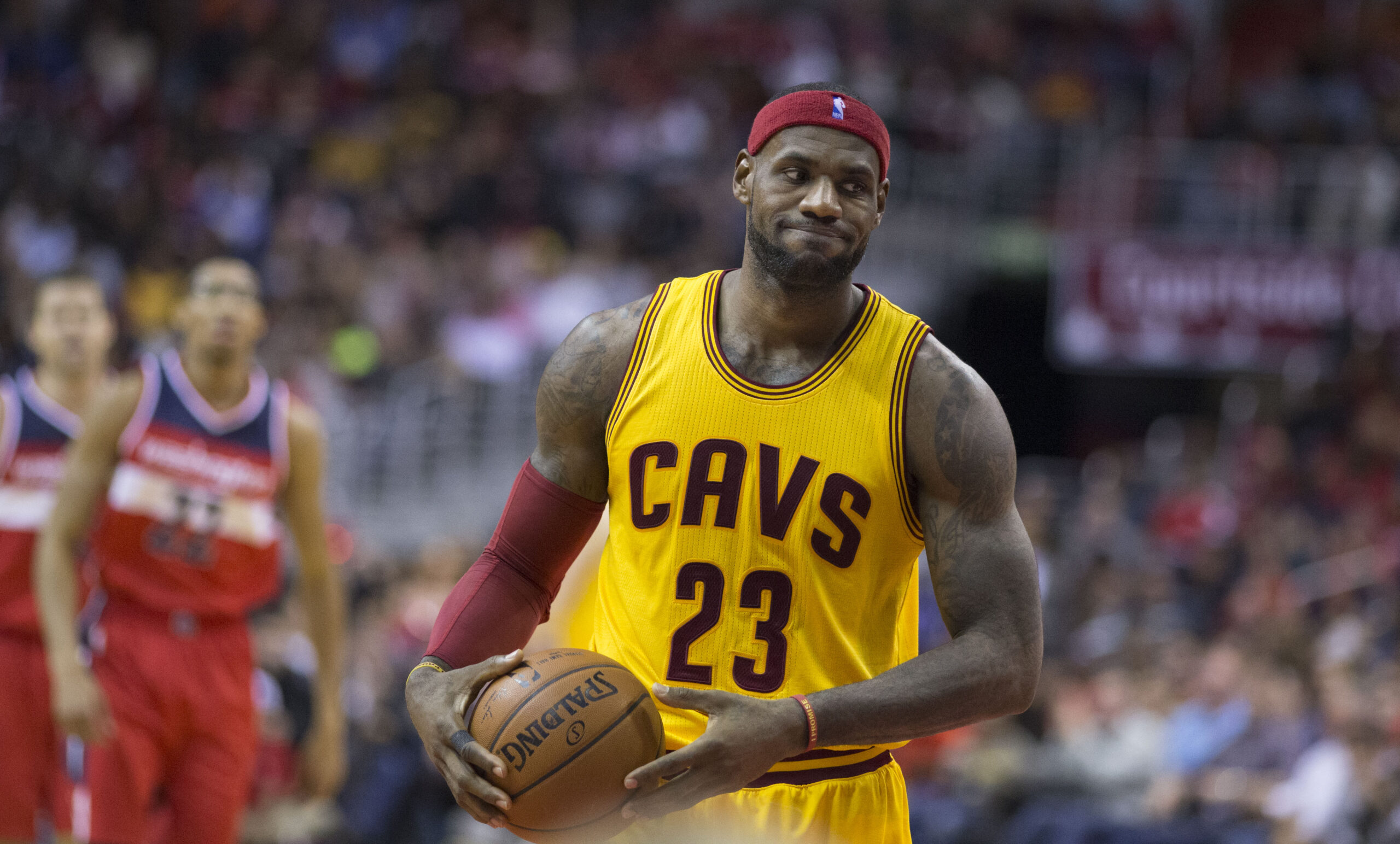 LeBron James playing for the Cleveland Cavaliers. Wikimedia Commons collection.