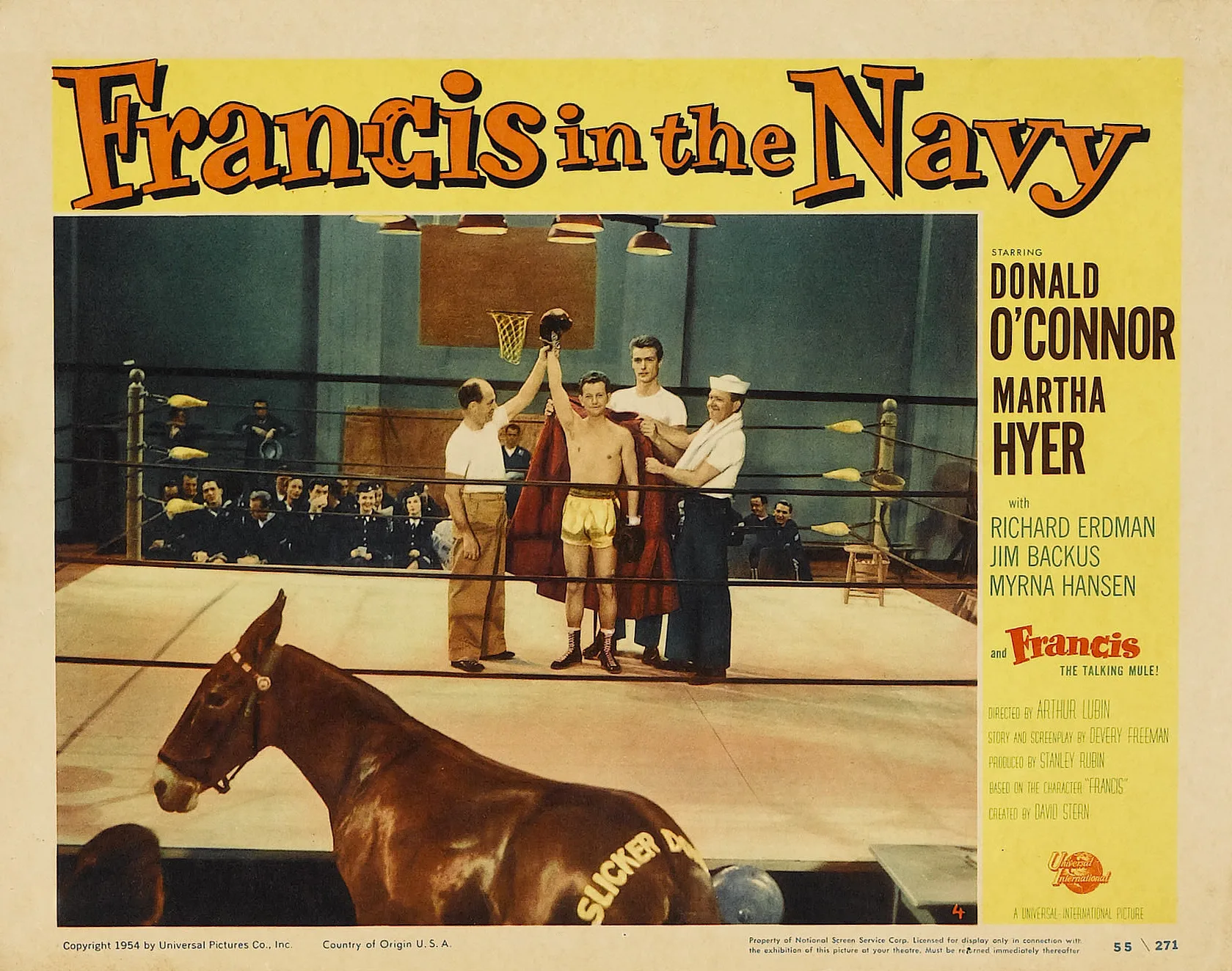 Poster for the film “Francis in the Navy.” Source: IMDb